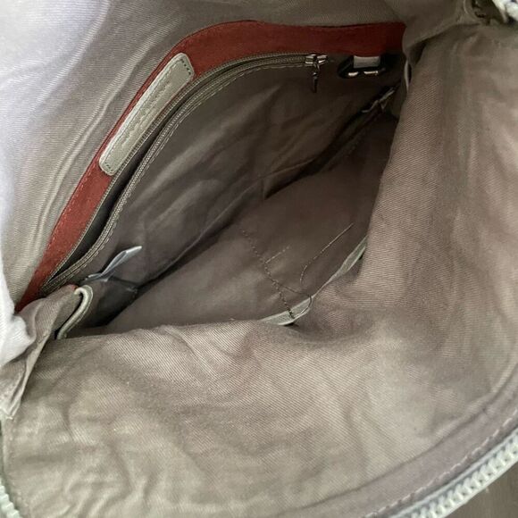 Liebeskind Berlin Nyala Goat Leather Colored Snake Crossbody Purse Bag Grey - Picture 10 of 13